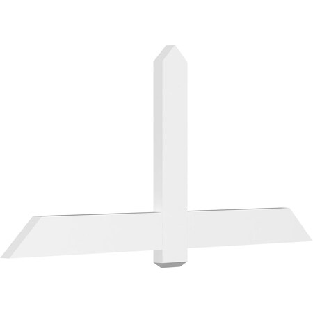 Ekena Millwork Eugene Architectural Grade PVC Gable Bracket, 72"W x 33"H x 2"D x 6"F, 11/12 Pitch GBP072X33X0206EUG00